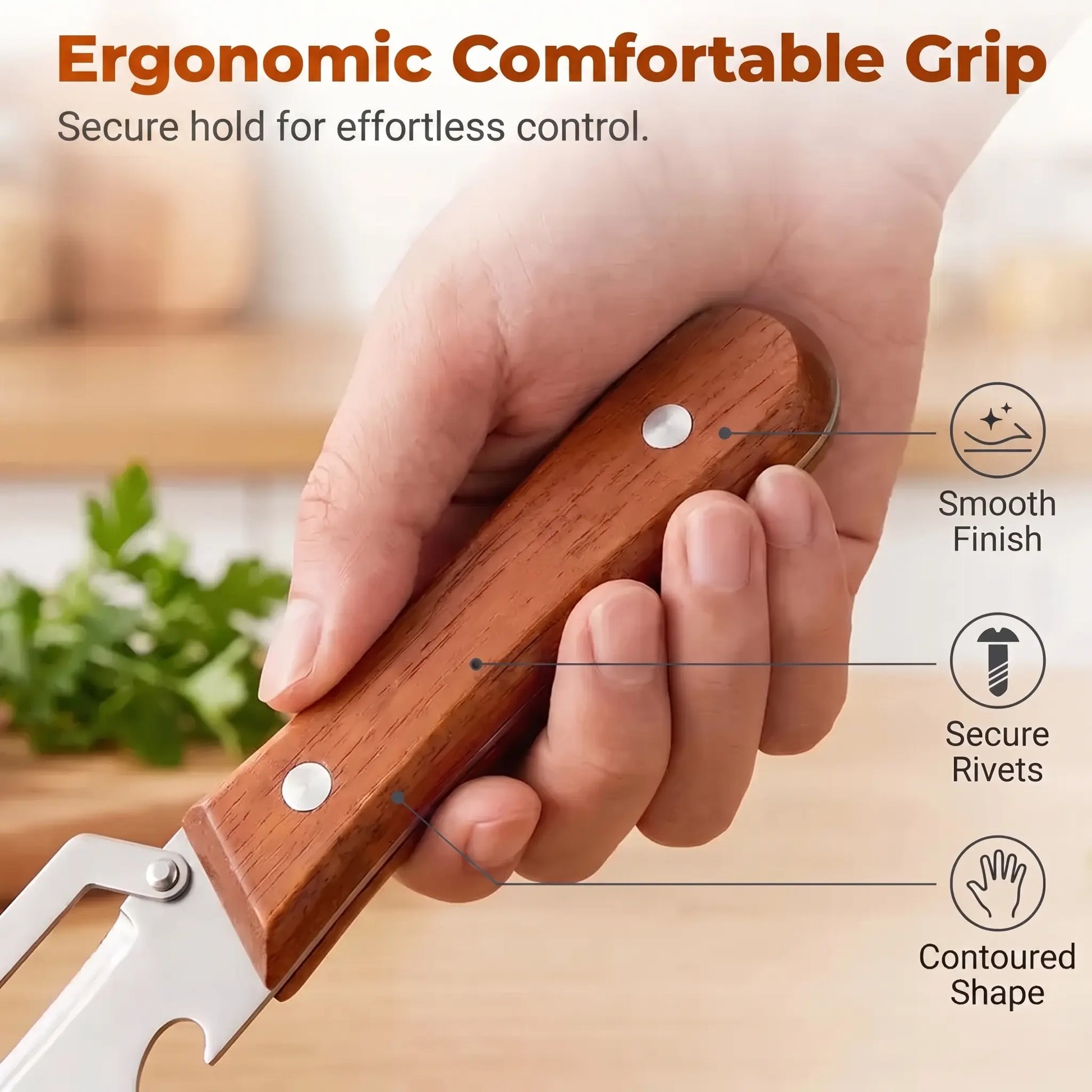 Stainless Steel Vegetable Peeler with Wooden Handle – Multi-Functional Peeler & Bottle Opener
