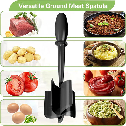 5-Blade Meat Chopper – Easy Ground Meat Masher for Burgers, Beef & More