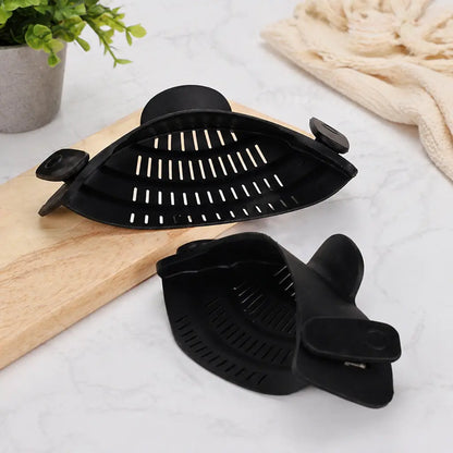 Silicone Clip-On Pot Strainer – Adjustable Kitchen Colander for Pasta, Vegetables & More