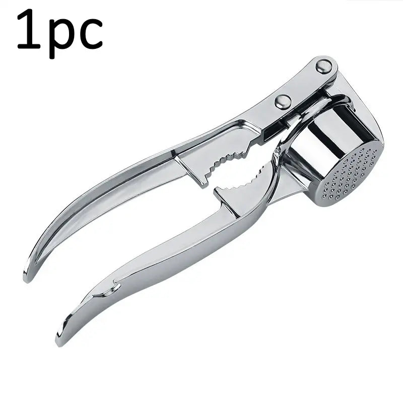 Stainless Steel Garlic Press – Durable Manual Garlic & Ginger Crusher with Comfortable Handle