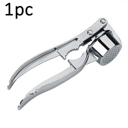 Stainless Steel Garlic Press – Durable Manual Garlic & Ginger Crusher with Comfortable Handle
