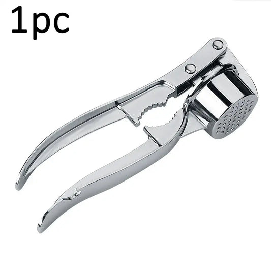 Stainless Steel Garlic Press – Durable Manual Garlic & Ginger Crusher with Comfortable Handle