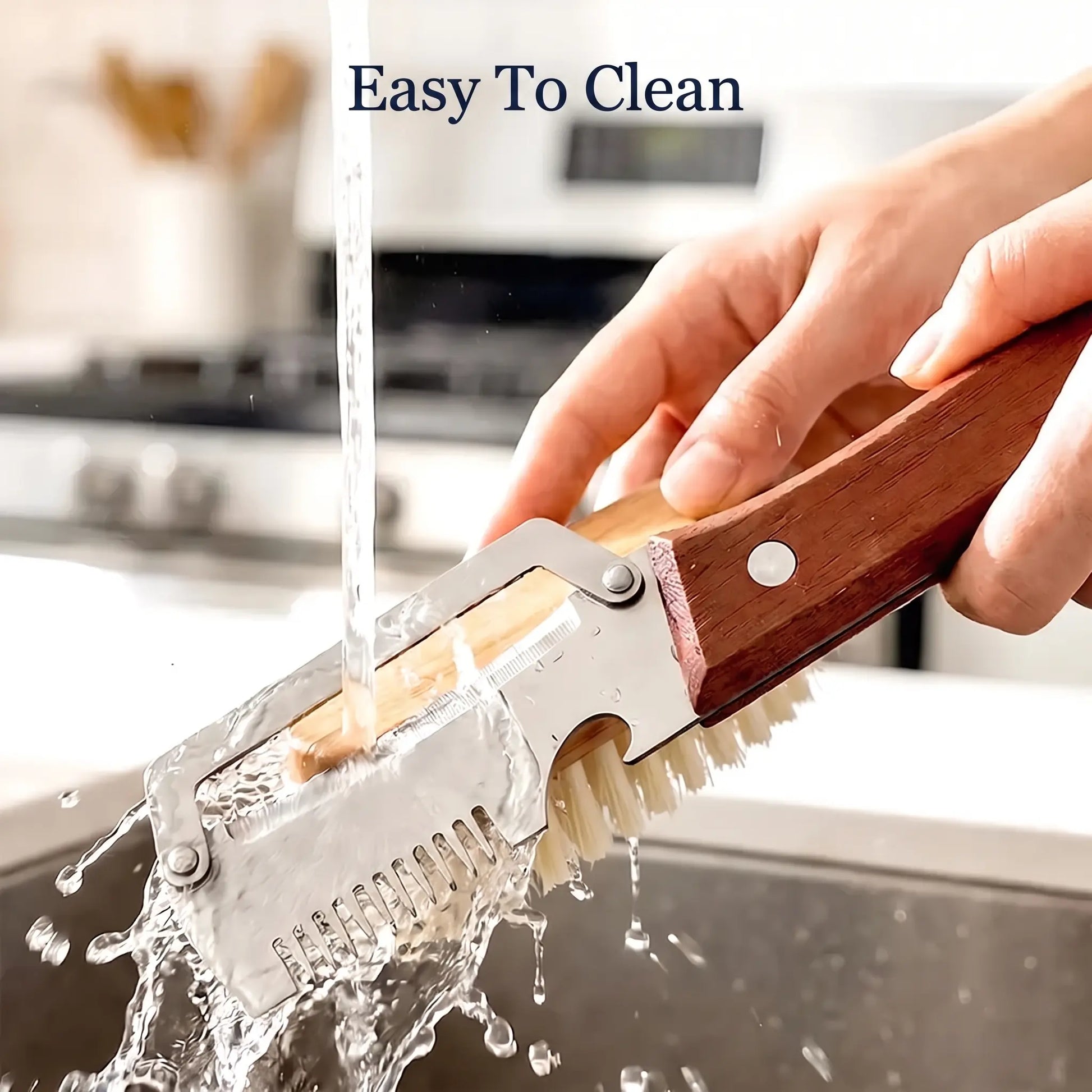 Stainless Steel Vegetable Peeler with Wooden Handle – Multi-Functional Peeler & Bottle Opener