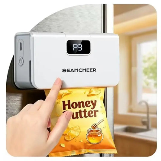 Rechargeable Handheld Vacuum Sealer – Compact Cordless Food Saver with Built-In Bag Cutter