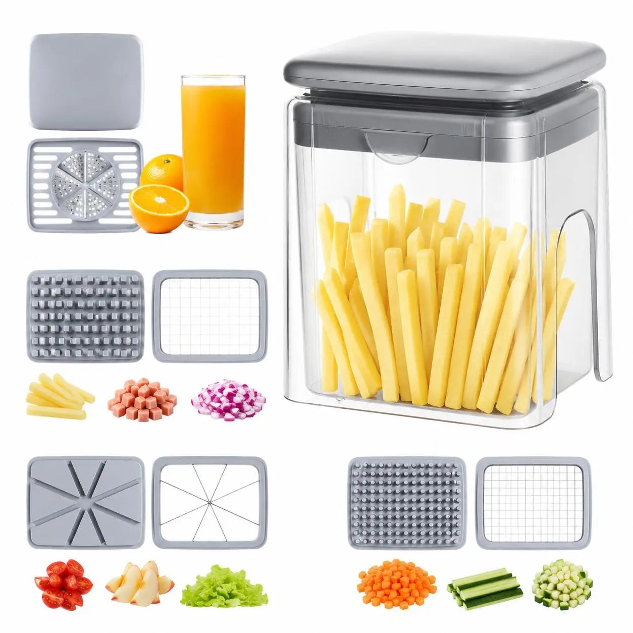4-in-1 Vegetable Chopper & Slicer – Multi-Functional Kitchen Tool for Fast & Easy Food Prep