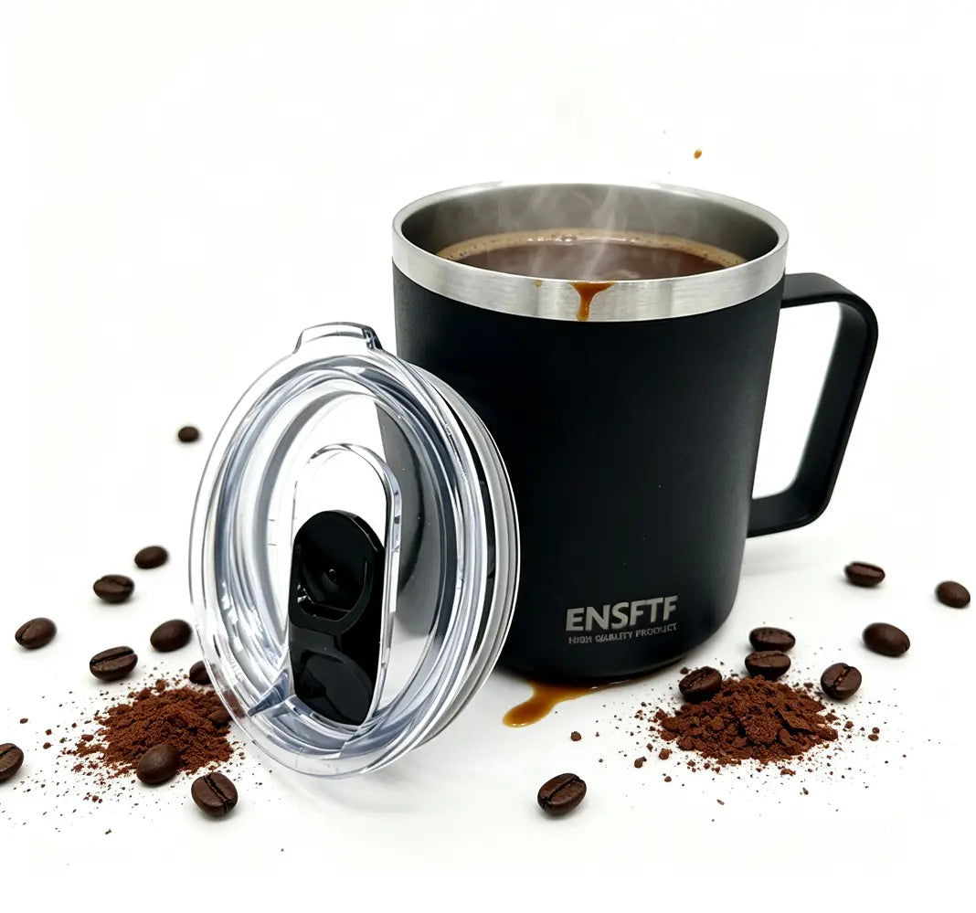 13 oz Insulated Stainless Steel Water Bottle – Leak-Proof, with Handle & Lid, for Hot & Cold Drinks